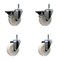 Service Caster 4'' Nylon Wheel Swivel 7/16'' Grip Ring Stem Caster Set 2 Brakes, 4PK SCC-GR20S414-NYS-PLB-716138-2-S-2 - alternate 1
